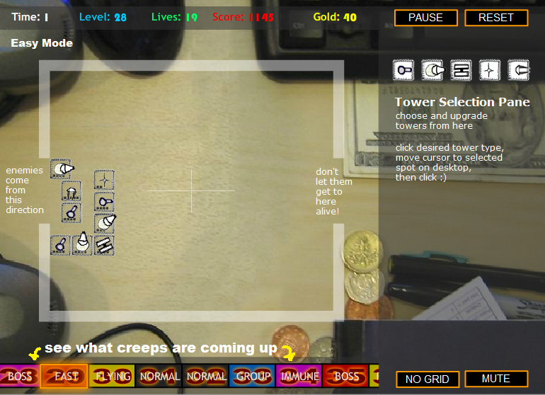 Desktop Tower Defense 1.5 Crooked Glasses